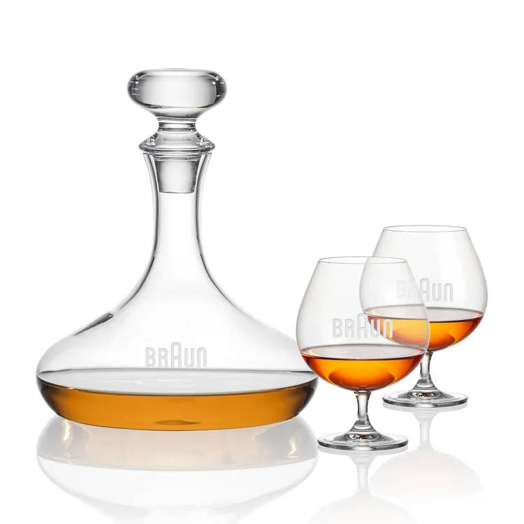 Stratford Decanter and 2 Coleford Cognac Glasses Set