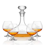 Stratford Decanter and 4 Coleford Cognac Glasses Set