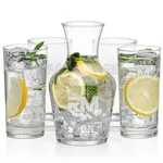 Summit 34 oz Carafe and 4 Aristocrat Beverage Glasses Set