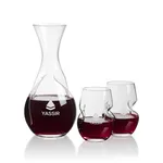Ensemble carafe Tallandale 25 oz et 2 verres à vin sans pied