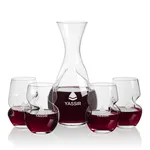 Ensemble carafe Tallandale 25 oz et 4 verres à vin sans pied