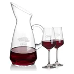 Taroni 50 oz Carafe and 2 Cannes Wine Glasses Set