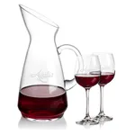 Taroni 50 oz Carafe and 2 Danforth Wine Glasses Set