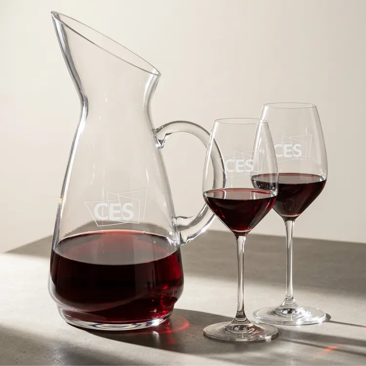 Taroni 50 oz Carafe and 2 RIEDEL Extreme Wine Glasses Set #3