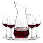 Taroni 50 oz Carafe and 4 Elderwood Wine Glasses Set