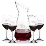 Taroni 50 oz Carafe and 4 RIEDEL Oenologue Wine Glasses Set