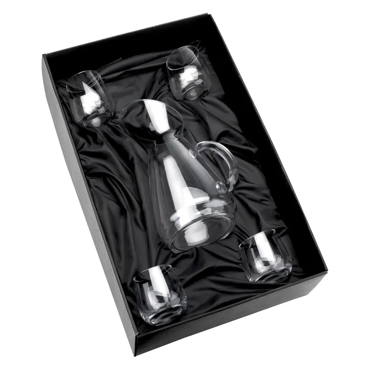 Taroni 50 oz Carafe and 4 Reina Stemless Wine Glasses Set #2