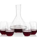 Terrassa 54 oz Carafe and 4 Carlita Stemless Wine Glasses Set