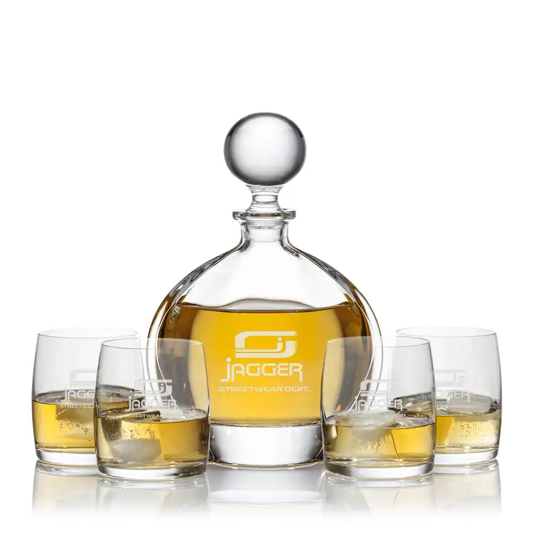 Ensemble carafe Tilden 30 oz et 4 verres à whisky