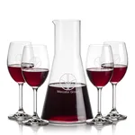 Torquay 34 oz Carafe and 4 Wine Glasses Set