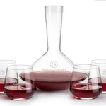Ensemble carafe Tucson 60 oz et 4 verres à vin sans pied