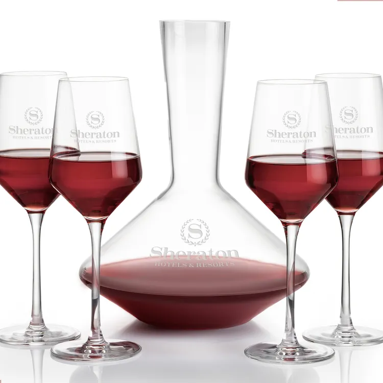 Tucson 60 oz Carafe and 4 Wine Glasses Set