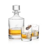 Veradero Decanter 30 oz and 2 Whisky Glasses