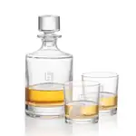 Whitlock Decanter 30 oz and 2 Whisky Glasses