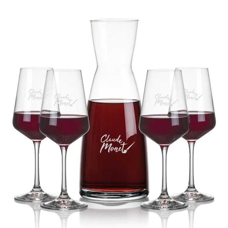 Winchester 36.5 oz Carafe and 4 Cannes Wine Glasses Set