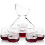 Ensemble carafe Woodbury 56 oz et 4 verres à vin sans pied Hogarth