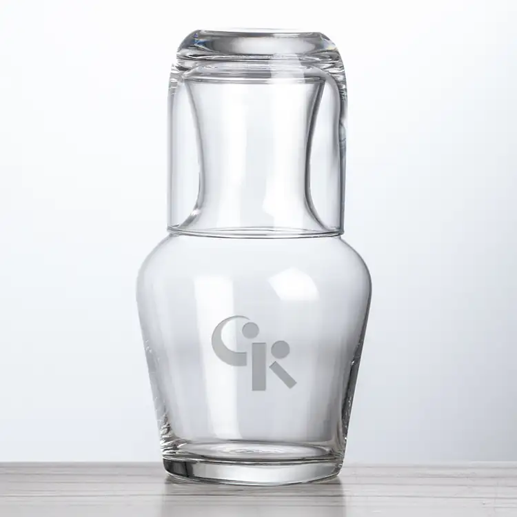 Summit 16 oz Water Carafe and Glass Set - Laser Engraved