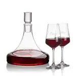 Ashby Wine Decanter 53 oz and 2 Cannes Wine Glasses