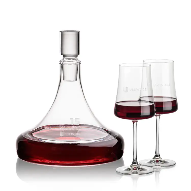 Ashby Wine Decanter 53 oz and 2 Dakota Wine Glasses