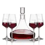 Ashby Wine Decanter 53 oz and 4 Cannes Wine Glasses