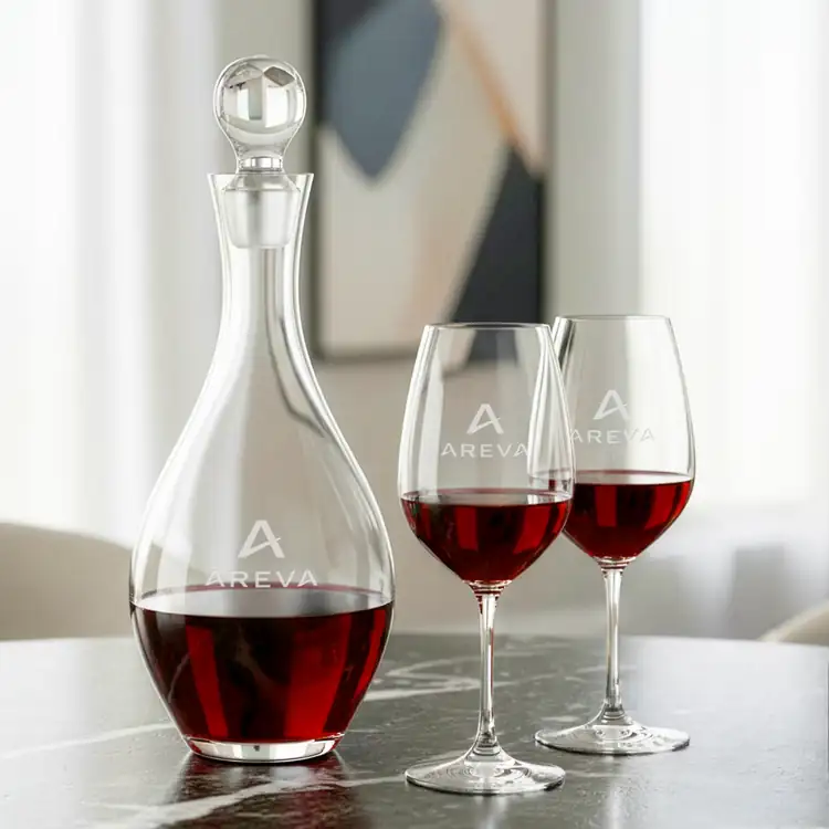 Ensemble carafe à vin Briarwood 33 oz et 2 verres à vin Santiago #2