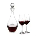 Briarwood Wine Decanter 33 oz and 2 Santiago Wine Glasses