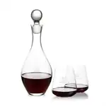 Briarwood Wine Decanter 33 oz and 2 Breckland Stemless Wine Glasses