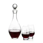 Briarwood Wine Decanter 33 oz and 2 Glenarden Stemless Wine Glasses