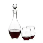 Briarwood Wine Decanter 33 oz and 2 RIEDEL Stemless Wine Glasses