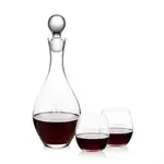 Briarwood Wine Decanter 33 oz and 2 Redmond Stemless Wine Glasses
