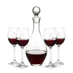 Briarwood Wine Decanter 33 oz and 4 Burlington Wine Glasses