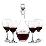 Briarwood Wine Decanter 33 oz and 4 Carberry Wine Glasses