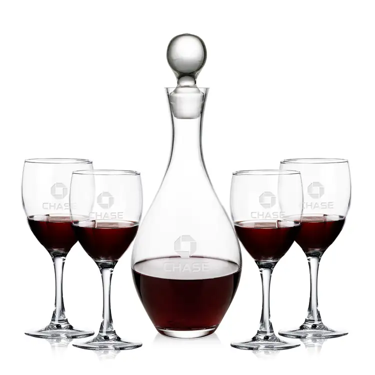 Ensemble carafe à vin Briarwood 33 oz et 4 verres à vin Carberry