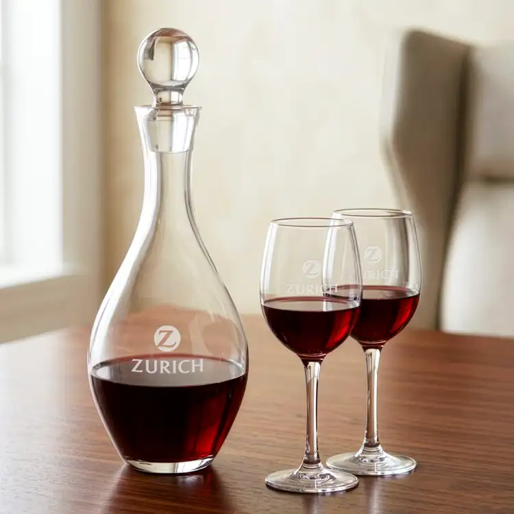 Briarwood Wine Decanter 33 oz and 4 Connoisseur Wine Glasses #2
