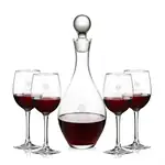 Briarwood Wine Decanter 33 oz and 4 Connoisseur Wine Glasses