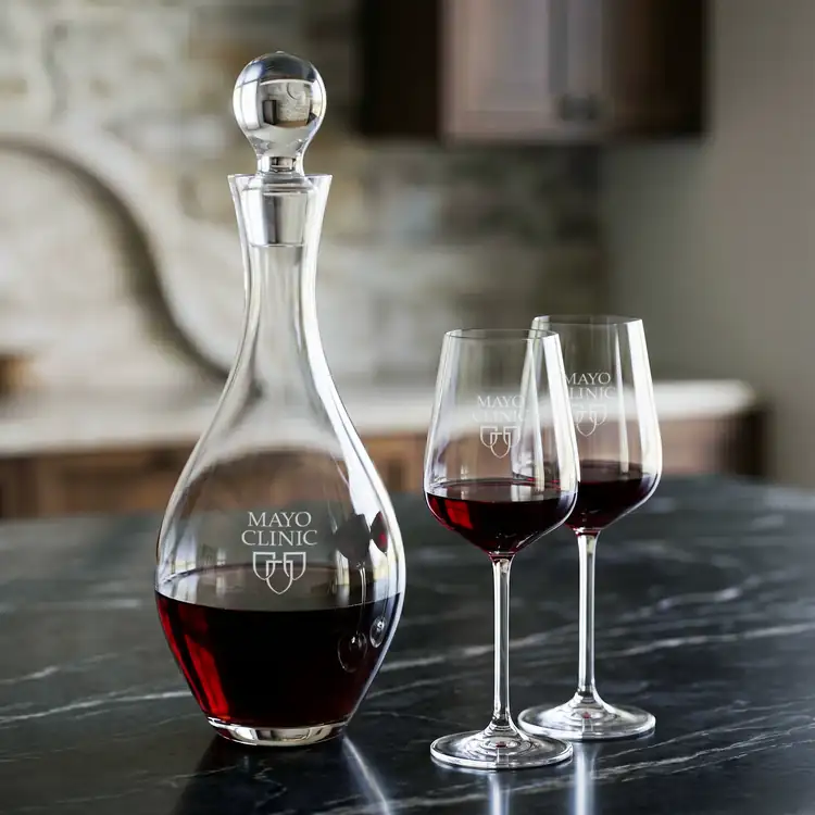 Briarwood Wine Decanter 33 oz and 4 Elderwood Wine Glasses #2