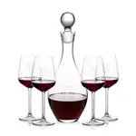 Briarwood Wine Decanter 33 oz and 4 Elderwood Wine Glasses