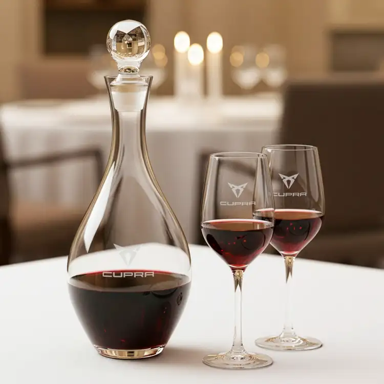 Briarwood Wine Decanter 33 oz and 4 Lethbridge Wine Glasses #2