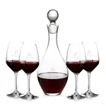Briarwood Wine Decanter 33 oz and 4 Santiago Wine Glasses