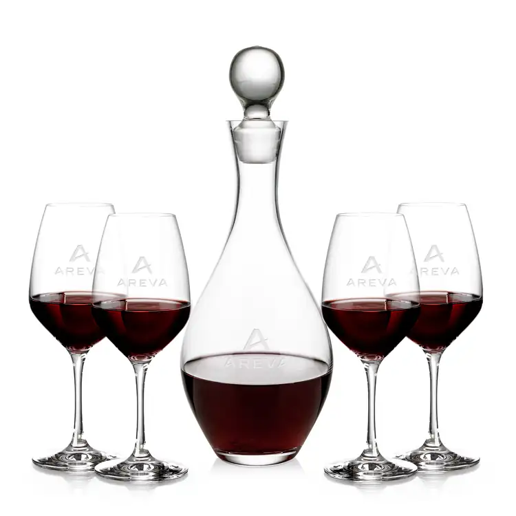 Ensemble carafe à vin Briarwood 33 oz et 4 verres à vin Santiago