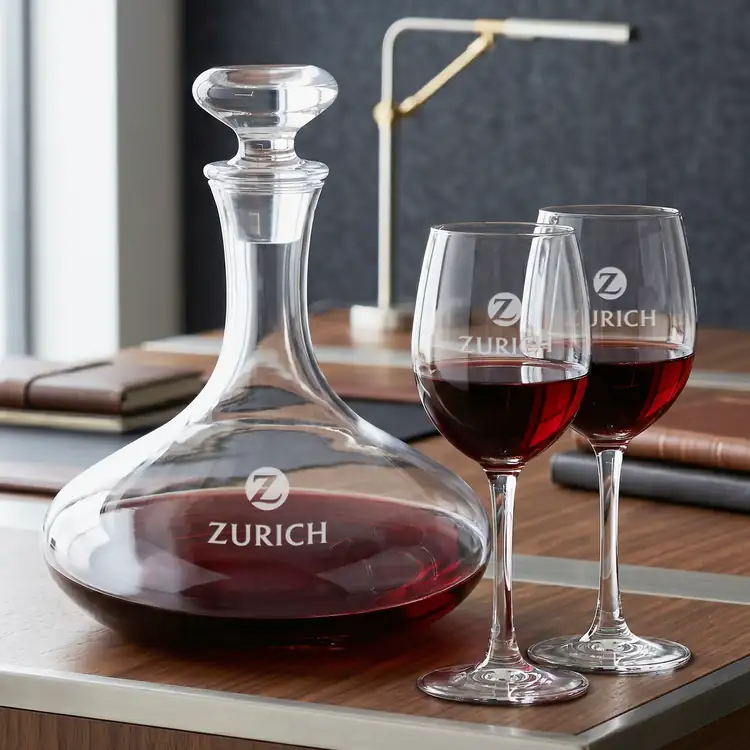 Elliston Wine Decanter 33 oz and 2 Connoisseur Wine Glasses #2