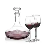 Elliston Wine Decanter 33 oz and 2 Connoisseur Wine Glasses