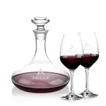 Elliston Wine Decanter 33 oz and 2 Santiago Wine Glasses
