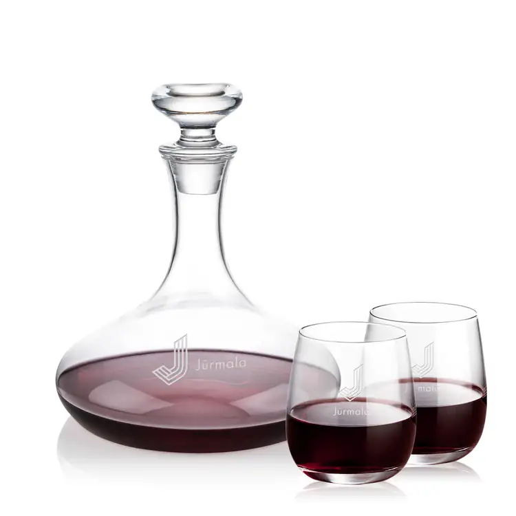 Ensemble carafe à vin Elliston 33 oz et 2 verres à vin sans pied Crestview