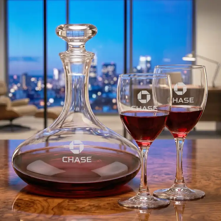 Elliston Wine Decanter 33 oz and 4 Carberry Wine Glasses #2