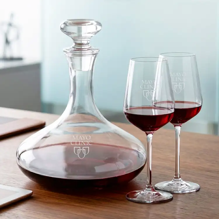 Elliston Wine Decanter 33 oz and 4 Elderwood Wine Glasses #2