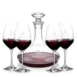 Elliston Wine Decanter 33 oz and 4 Santiago Wine Glasses