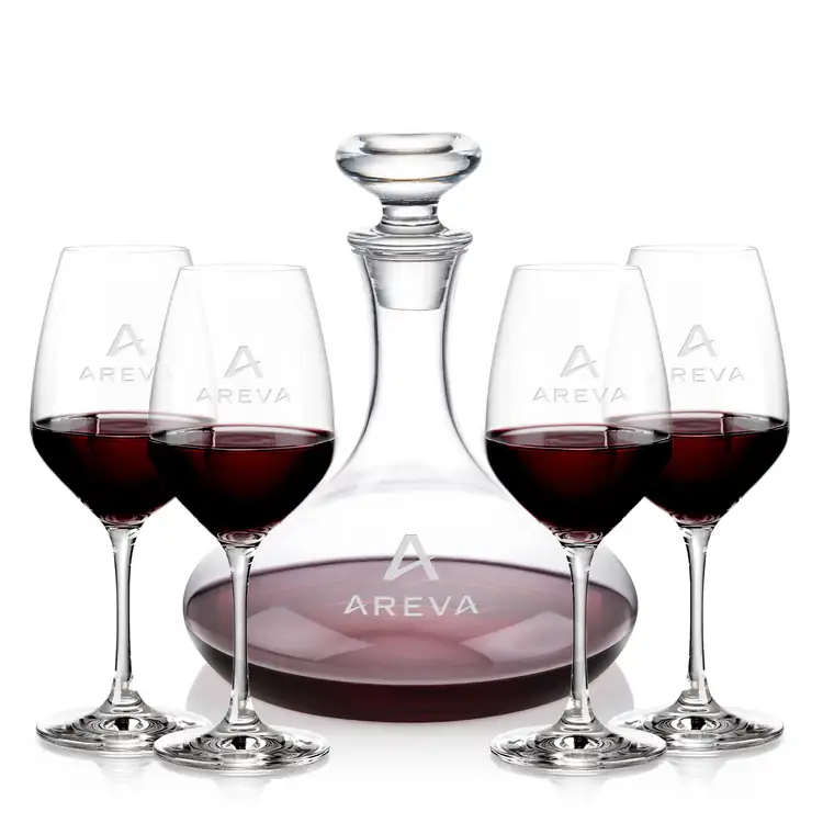 Ensemble carafe à vin Elliston 33 oz et 4 verres à vin Santiago