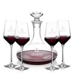 Elliston Wine Decanter 33 oz and 4 Tucson Wine Glasses