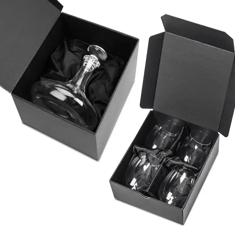 Elliston Wine Decanter 33 oz and 4 Sturgis Stemless Wine Glasses #2